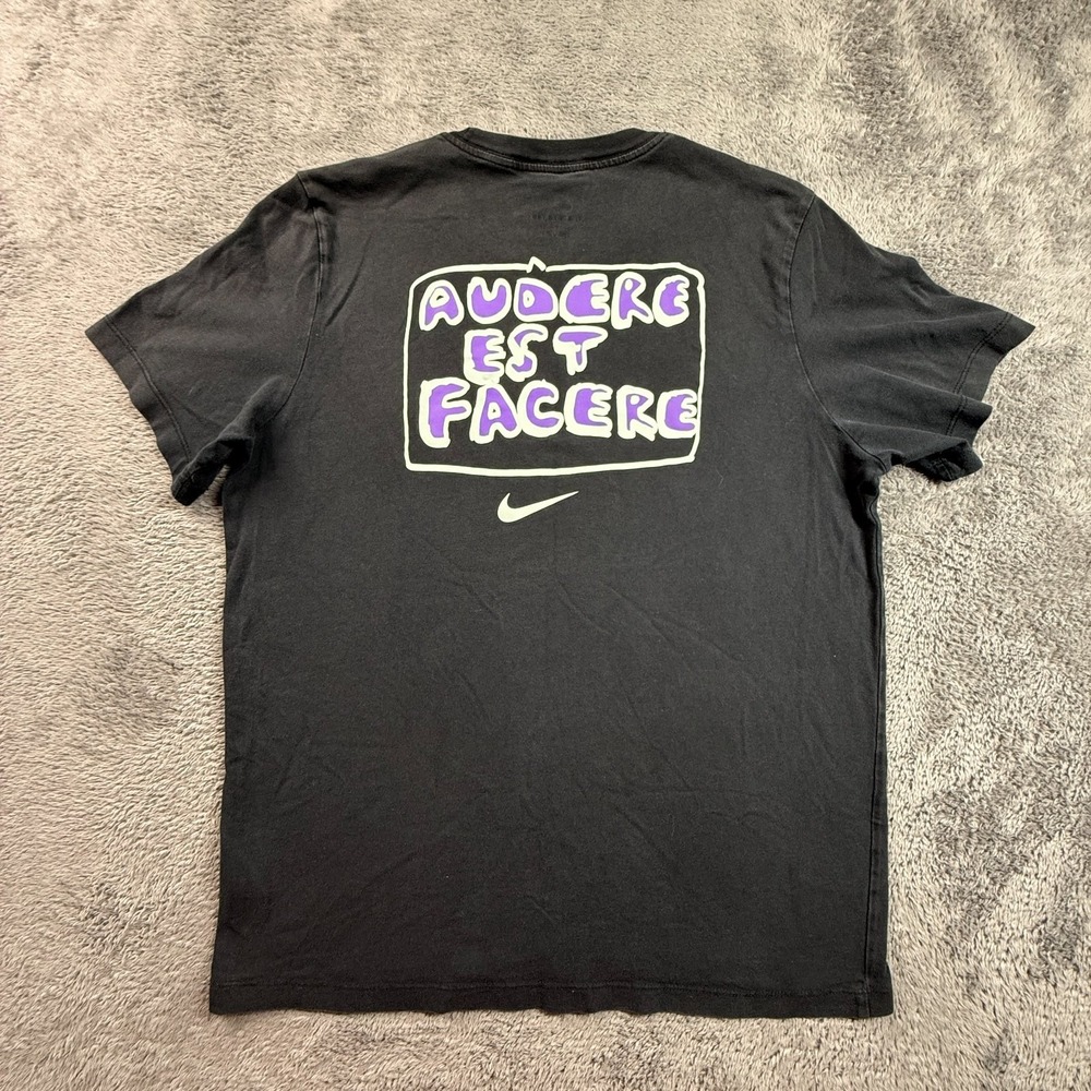 Nike Tottenham Hotspur L Mens Soccer Football T-Shirt Black Purple AUDERE